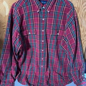Ralph Lauren Flannel Plaid Button-Up work Shirt